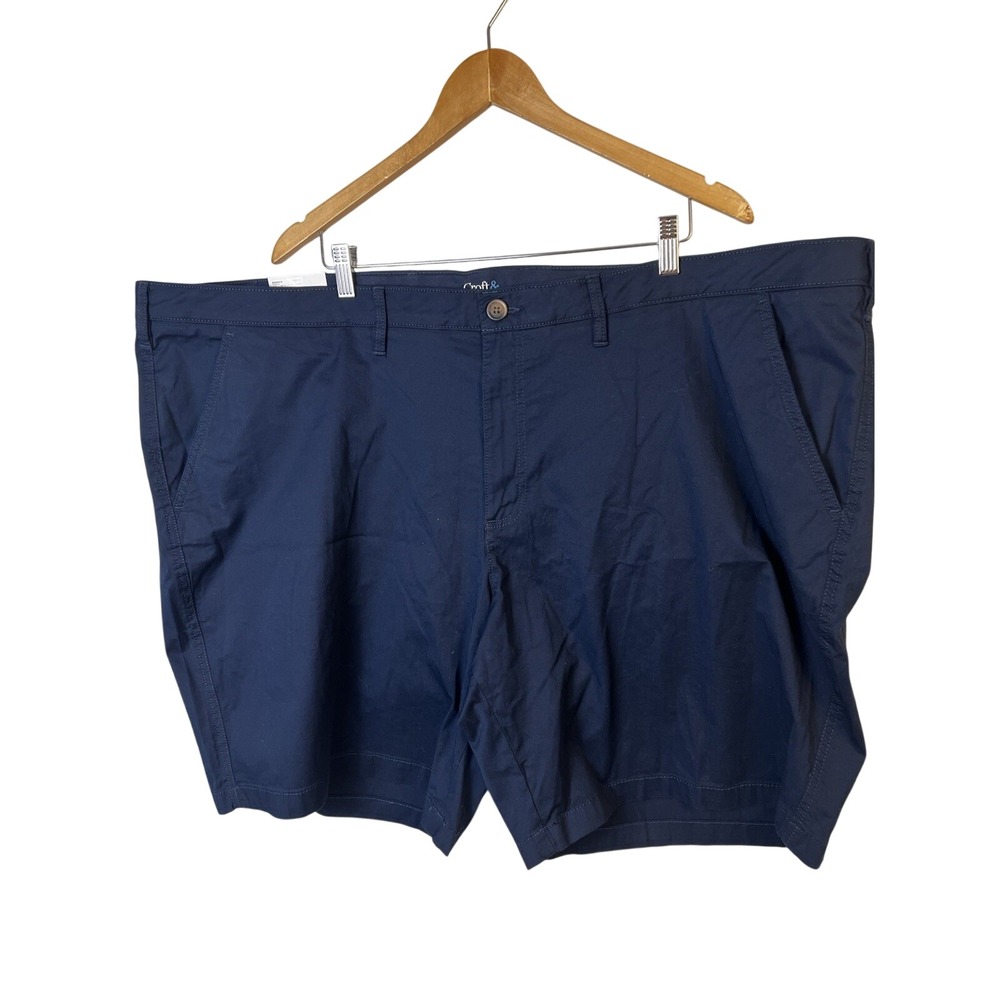 Croft & Barrow Flat Front Men's Navy Blue Short Size 54